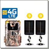 Комплект: 3G/4G фотоловушка с ДВУМЯ уличными солнечными батареями Филин HC-900LTE-4G и SP-06