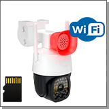 Беспроводная 3MP Wi-Fi уличная поворотная камера наблюдения 