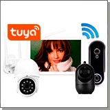 Комплект беспроводной домофон SkyNet 1100-Tuya (1+1+1)