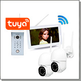 Комплект беспроводной домофон SkyNet 700-Tuya (1+2)