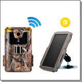 Комплект: Wi-Fi 4К фотоловушка с солнечной батареей Филин WiFi-900-PRO и SP-08 Dual